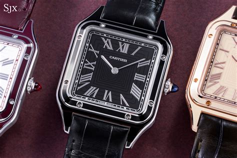 cartier santos dumont automatic|cartier santos dumont black lacquer.